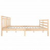Estructura de cama madera maciza 140x190 cm 5
