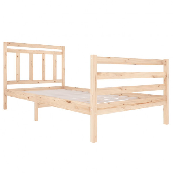 Estructura de cama madera maciza 100x200 cm M 3