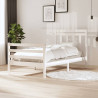 Estructura de cama madera maciza blanca 100x200 cm 1