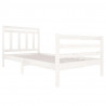 Estructura de cama madera maciza blanca 100x200 cm 3