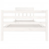Estrutura de cama 100x200 cm madeira maciça branco 4