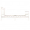 Estructura de cama madera maciza blanca 100x200 cm 5