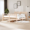 Estructura de cama madera maciza 140x200 cm 1