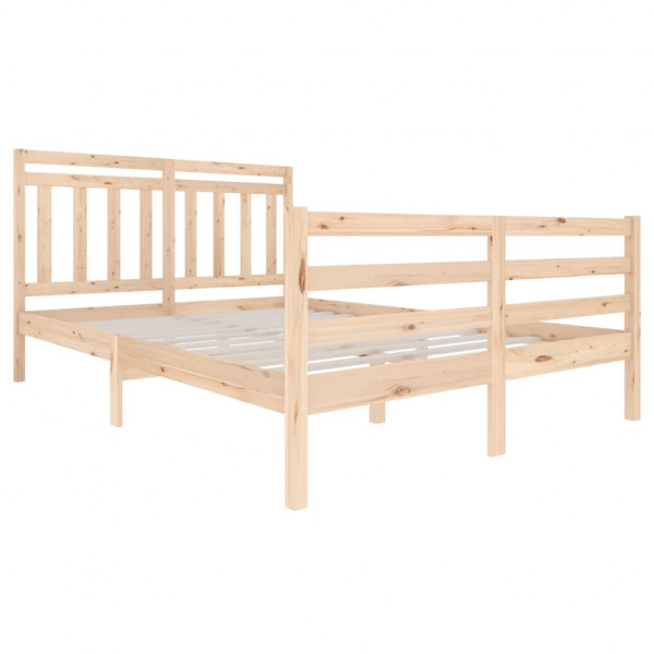 Estructura de cama madera maciza 140x200 cm M 3