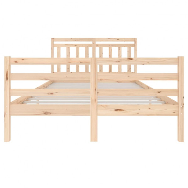 Estructura de cama madera maciza 140x200 cm M 4