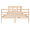 Estructura de cama madera maciza 140x200 cm 4