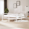 Estructura de cama de madera maciza blanca 140x200 cm 1