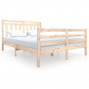 Estructura de cama de madera maciza tamaño king 150x200 cm 2