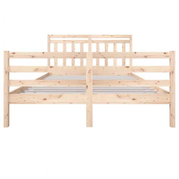 Estructura de cama de madera maciza tamaño king 150x200 cm M 4
