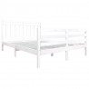Estructura de cama madera maciza blanco tamaño king 150x200 cm 3