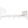 Estructura de cama madera maciza blanco tamaño king 150x200 cm 5