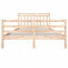 Estructura de cama de madera maciza 160x200 cm 4