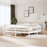 Estructura de cama madera maciza blanca super king 180x200cm 1
