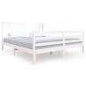 Estructura de cama madera maciza blanca super king 180x200cm 2