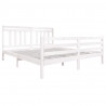 Estructura de cama madera maciza blanca super king 180x200cm 3