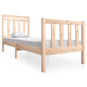 Estrutura de cama pequena solteiro 75x190 cm madeira maciça H