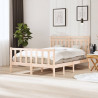 Estructura de cama doble de madera maciza 4FT6 135x190 cm 1