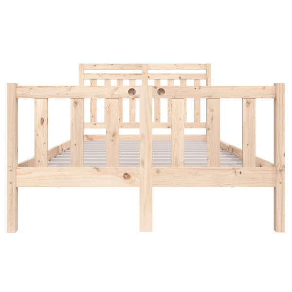 Estructura de cama doble de madera maciza 4FT6 135x190 cm M 4