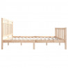 Estructura de cama doble de madera maciza 4FT6 135x190 cm 5