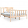 Estructura de cama madera maciza 140x190 cm 2
