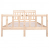 Estrutura de cama em madeira maciça 140x190 cm 4
