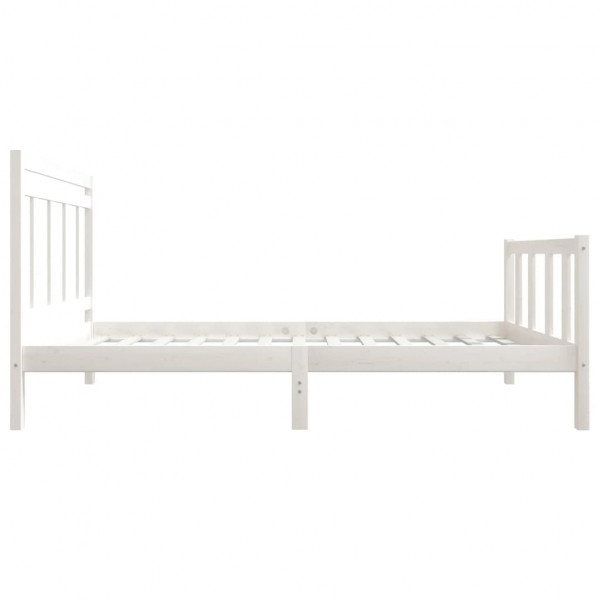 Estrutura de cama 100x200 cm madeira maciça branco M 5