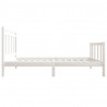 Estructura de cama madera maciza blanca 100x200 cm 5