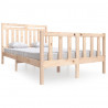 Estructura de cama de madera maciza 140x200 cm 2