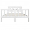 Estructura de cama de madera maciza blanco 150x200 cm 4