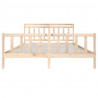 Estructura de cama de madera maciza 180x200 cm 4