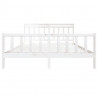 Estructura de cama de madera maciza blanca 180x200 cm 4