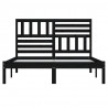 Estructura de cama de madera maciza de pino negra 140x190 cm 4