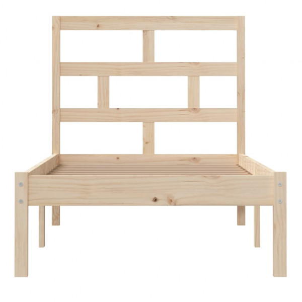 Estructura de cama madera maciza 75x190 cm M 4