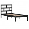 Estructura de cama madera maciza negro 75x190 cm 3