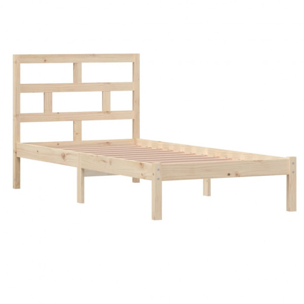 Estructura de cama madera maciza 90x190 cm M 3