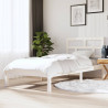 Estructura de cama madera maciza blanco 90x190 cm 1