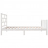 Estrutura de cama solteiro 90x190 cm pinho maciço branco 5