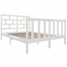 Estrutura de cama pequena casal 120x190 cm pinho maciço branco 3