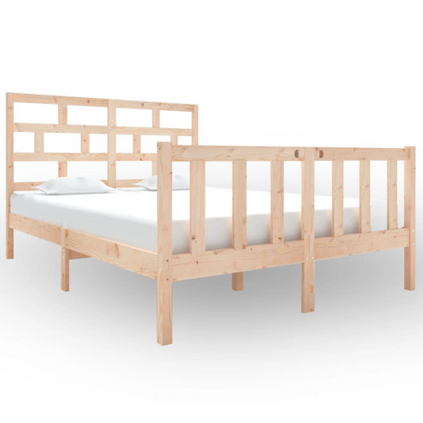 Estrutura de cama casal 135x190 cm pinho maciço M 2