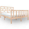 Estructura de cama de madera maciza de pino 135x190 cm 2
