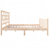 Estructura de cama de madera maciza de pino 135x190 cm 5