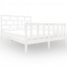 Estructura de cama de madera maciza de pino blanco 135x190 cm 2