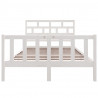 Estrutura de cama casal 135x190 cm pinho maciço branco 4
