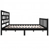 Estructura de cama madera maciza de pino negro 135x190 cm 5