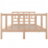 Estructura de cama de madera maciza de pino 140x190 cm 4