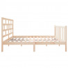 Estructura de cama de madera maciza de pino 140x190 cm 5