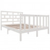 Estructura de cama de madera maciza de pino blanco 140x190 cm 3