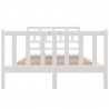 Estructura de cama de madera maciza de pino blanco 140x190 cm 4