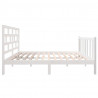 Estructura de cama de madera maciza de pino blanco 140x190 cm 5