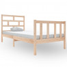 Estructura de cama madera maciza de pino 90x200 cm 2